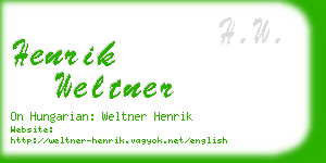 henrik weltner business card